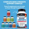 Bone Strength Calcium Supplement - With Calcium, Vitamin D3, K2, C, Magnesium, Zinc - 8 Bone-Building Nutrients, High Absorption, Non-Constipating Formula - 120 Veggie Capsules for Optimal Bone Health
