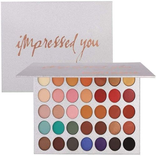 35 Colors Eyeshadow Palette Professional Highlighter Glitter Shimmer Matte Eyeshadow Pigment Waterproof Long Lasting Diamond Nudes Eye Makeup Palette Cosmetics