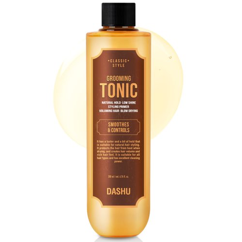 DASHU Classic Style Grooming Tonic - Korean Hair Tonic for Men w/Baobab Seed Oil, Phyto Zein & ABIL ME 45 MB - Lightweight Hair Styling - Volumizing Hair Serum - Scented Hair Scalp Oil (6.76 fl oz)