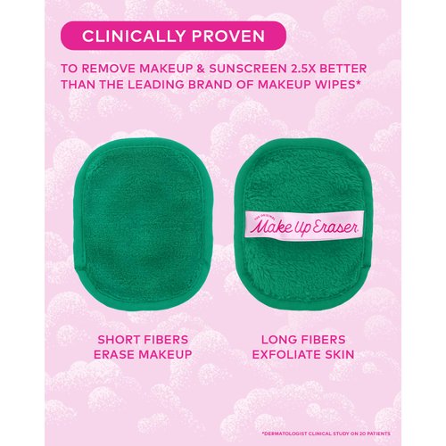 Makeup Eraser The Original, 7-Day Set, Erase All Makeup with Just Water, Including Waterproof Mascara, Eyeliner, Foundation, Lipstick, and More, Recycled Green, 7 Ct.