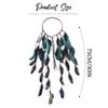 GORTIN Boho Feather Headband Gypsy Headpiece Headdress Bohemian Hippie Headbands Indian Festival Hair Band Adjust Long Feather Hair Accessories for Women and Girls (Black+Green)