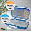 Travel Pill Organizer - Moisture Proof Pill Holder Daily Medicine Organizer Box Small Pill Case for Vitamin Supplement Pocket Pharmacy with Labels Pill Box for Purse Cute Pill Container 7 Compartments