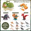 DIY Dinosaur Toys Gifts for Kids 3-5-7, 12 Realistic Dinosaurs Figures & 3 Sets Take Apart STEM Construction Building Toys with Electric Drill,Xmas Stocking Stuffer Toys for 3 4 5+ Year Old Boy Girl