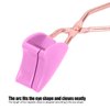 Magnetic Lashes Clip, Glue Free Magnetic Eyelashes Applicator, Reusable Eyelashes Clip Strong Magnetic Force Magnetic Lash Applicator Tool for Beauty (Rose gold handle purple)