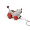 Wooden Walk-Along Dog Pull Toy by Jack Rabbit Creations – Boosts Fine Motor Skills, Balance and Coordination – Early Learning – Classic Eco-Friendly Montessori Walking Toys for Toddlers 18 Months+