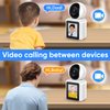 2K Two-Way Video/Audio Indoor Camera, Child/Elder/Dog/Pet Camera with Phone App, 2K Home Security Camera with Pan Tilt, Night Vision, One-Button Call, Motion Detection, Human/Sound/Crying Detection