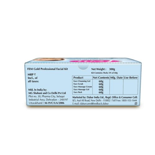 Fem Professional Queen's Pearl Facial Kit - 310g | For Pearl White Glow | Instant & Long Lasting Radiance | Deep Cleansing | Professional Spa Like Experience | 5 Unique Step Complete Solution Kit