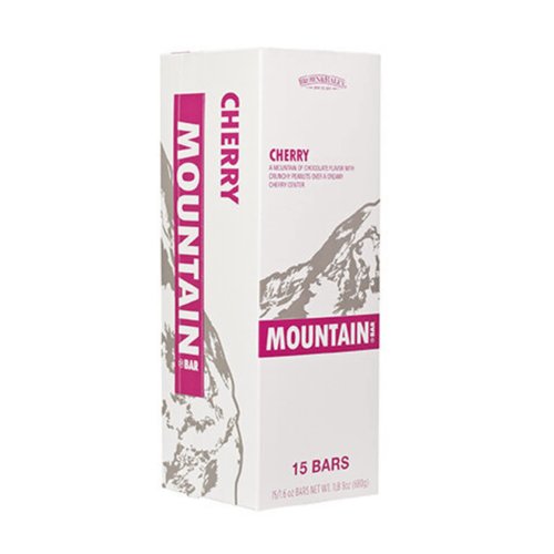 Brown & Haley CHERRY MOUNTAIN BAR - Chocolate Candy with Peanuts and Creamy Cherry Center - Individually Wrapped Candy - Bite Size Chocolate Candy Bars with Peanut Pieces - Case of 15-1.6 oz