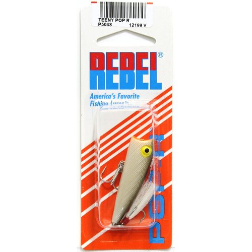 Rebel Lures Pop-R Topwater Popper Fishing Lure, Tennessee Shad, Teeny Pop-R (1/8 oz), 2-Inch