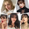HAIRCUBE Bangs Hair 100% Human Hair Wispy Bangs, Hair Clip in Bangs, Fringe with Temples, Hairpieces for Women, Clip on Air Bangs, Hair Extension for Daily Wear Brown 4#