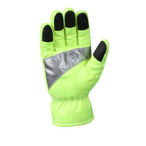 Rothco Safety Green Gloves with Reflective Tape, L