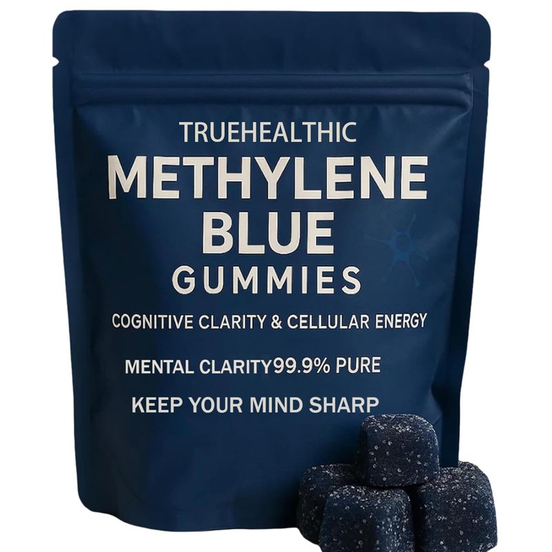 TRUEHEALTHIC Methylene Blue Gummies, 5mg of USP-Grade Methylene Blue Per Gummy for Sustained Ener...