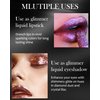 LYSdefeu Diamond Glitter Matte Lipstick, Shiny Lip Gloss, Sparkling High Pigment Longlasting Waterproof Smudgeproof Non-Stick Cup Lipstick, Shimmer Lip Blam for Women Girl, Christmas Party Makeup-02