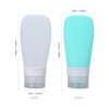2 Pcs Silicone Travel Bottles,2oz Leak Proof Refillable Squeeze Containers with Transparent Carry Bag,Small Empty Travel Size Bottles for Shampoo,Conditioner,Lotion,Toiletries
