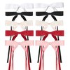 Ribbon Hair Bows Set for Women and Girls - 10PCS Hair Clips with Bowknot Tassels, Barrettes in Black, White, Wine Red, Beige, Pink