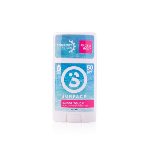 Surface TROPIX Sheer Touch Sunscreen Stick, Water Resistant, UVA/UVB Broad Spectrum, Fast Drying Protection, PABA Free - SPF 50-1 PACK