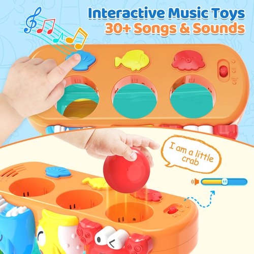 YEGEER Toys for 1 2 3 Years Old Boys Girls, Musical Toys for 6-12-18-24 Months, Interactive Toddler Toys, Montessori Toys, Christmas Birthday Gifts for Baby Kids Toddlers Age 1-2 Years Old