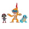 Pokemon TOY Pokemon Battle Figure 3PK - Set of Pawnirad, Squirtle, Monferno (Anime Themed, Manual Operation, Children Age Range), Mutli, PKW3058