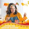 NERTNJIFOR Thanksgiving Maple Leaves Headbands for Women Knotted Headband Autumn Festive Fall Headband Soft Elastic Cloth Hair Bands Fashion Personality Hair Wrap Hair Accessories for Party(4 Pcs)