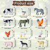 24 Pieces Mini Farm Animal Figurines Plastic Farm Barn Animal Miniature Realistic Farm Animals Figure Toys for Garden Home Decor Christmas Party Favors