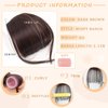 WZNBBOY Clip in Bangs 100% Human Hair Extensions Air Thinning Curtain Flat Fake Bangs Fringe with Temples Hairpieces Natural Curved Wispy Air Bangs Clip on Bangs for Everyday Wear (Dark Brown)