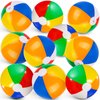 POPLAY 10PCS Rainbow Beach Balls, 16" Inflatable Beach Balls Pool Balls for Kids Birthday Party Supplies Pool Party Decorations