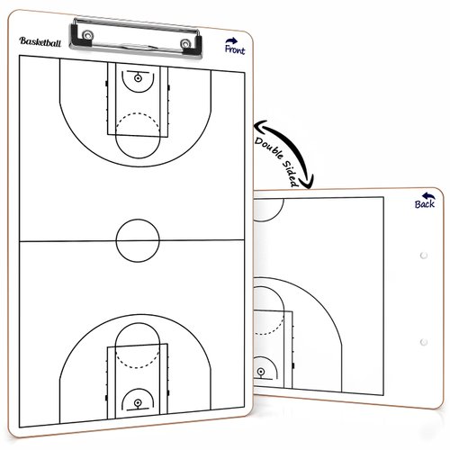 Scribbledo Basketball Dry Erase Board for Coaches 15"x9" Double Sided Basketball Whiteboard Coaching Board Equipment Basketball Accessories The Perfect Coach Gifts