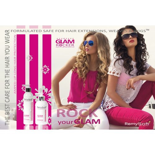 RemySoft Glam Rocker System - Safe for Hair Extensions, Weaves and Wigs - Salon Formula Shampoo, ...