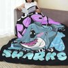 Just A Girl Who Loves Sharks Blanket Cute Shark Decor Throw Blanket Gifts for Girls Boys Shark Lover Super Warm Soft Plush Lightweight Fleece Flannel Bedding Blanket for Kids Adult Men Women 50"X40"