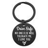 iJuqi Drive Safe Keychain Boyfriend Gifts - Valentine's Day Gifts for Him Men Funny New Driver Keyring Cute Boyfriend Husband Gifts from Girlfriend Wife
