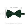Branduce Mens Burgundy Bow Tie and Pocket Square Set for Wedding Silk Wine Red Pre-tied Bow tie Handkerchief (BB01-01)