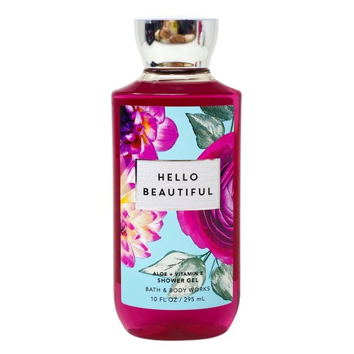 Bath & Body Works Hello Beautiful Aloe + Vitamin E Shower Gel 3 Piece Bundle with Himalayan Salts Springs Sample Soap