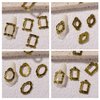 SILPECWEE 60pcs Retro Nail Charms Metal Punk Nail Jewels Engraved Nail Frame Charms for Nails 3D Nail Art Charms Flat-Back Nail Studs Nail Art Decoration for DIY Craft