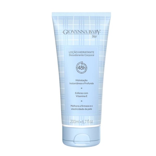Giovanna Baby Linha Tradicional Locao Hidratante Corporal Blue 200 ml Classic Collection - Blue Moisturing Body Lotion 6.76 Fl Oz