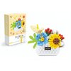 Illumely Mini Building Blocks Flower Set, DIY Micro 3D Building Toy Bricks Christmas (White 824pcs)