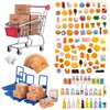 Vawuz 175PCS Miniature Courier Box Set Shopping Mall Shipping Boxes Mini Supermarket Handcart Models 1:12 Food Drink Bottles Cans Dollhouse Pretend Play Kitchen Game Party Accessories Toys Doll House