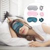 Satin Scrunchies Hair Ties 3pcs Eye Cover and Hair Scrunchie Set Silk Satin Sleeping Eye Masks Soft Eye Night Blindfold for Women and Men Satin Scrunchies Hair Ties