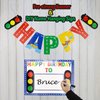 Transportation Birthday Party Supplies for 3 Years Old, Includes Happy Birthday Banners, Centerpieces, Tablecloths, Cake Toppers and 76 Balloons for Kids Transportation Theme 3rd Birthday Party