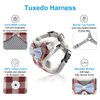 Bark Lover Small Puppy Harness with Bowtie, Adjustable Dog Vest Mesh Tuxedo Harness for Small Dog Kitten, Perfect for Party Wedding Holiday(M, Red Plaid)