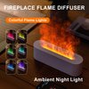 YALEDI Fireplace Flame Diffuser, Aromatherapy Essential Oil Diffuser, 150ml Cool Mist Ultrasonic Humidifier for Bedroom,Office,Home,Yoga, Timer & Auto Shut-Off, Colorful Night Light (White)