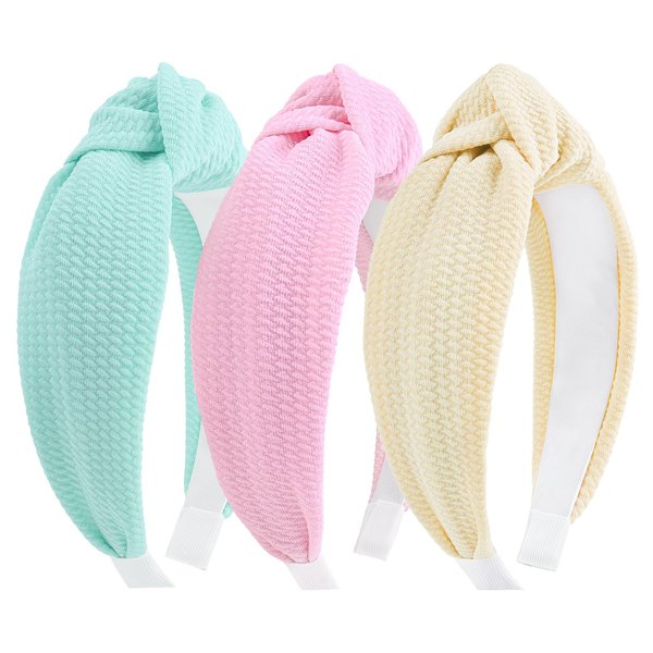YanJie Headbands for Women Non Slip Fashion Headbands for Women’s Hair Top Knotted Headbands for Girls Comfortable Wide Hair bands Cute Hair Accessories Pink