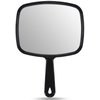OMIRO Hand Mirror, All Black Handheld Mirror with Handle, 6.6" W x 9.3" L