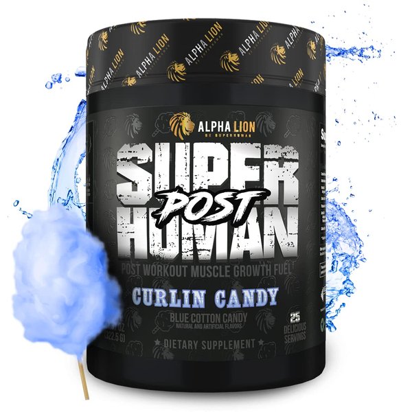 ALPHA LION Superhuman Post, Post Workout Recovery, Fast Acting Post Workout for Men & Women (25 Servings, Curlin Candy)