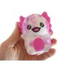 3 Small 3.25" Axolotl Slow Rise Squishy Toys - Memory Foam Party Favors, Fidgets, Prizes, OT (Random Colors) (Set of 3 Random Colors)