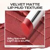 Mistine Lipstick Thai Latte Sheer Creamy Rouge Velevt Matte Lipstick for Women Non-sticky Lipstick C06 Chill Lychee 0.123oz 1 Count