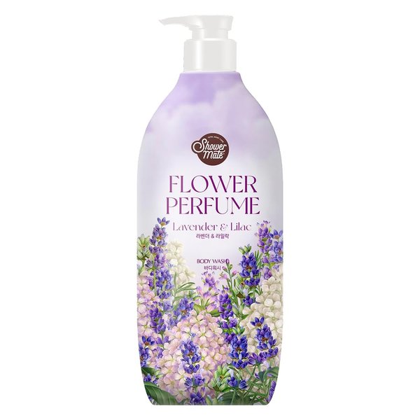 SHOWERMATE Flower Perfume Body Wash 31.7 fl oz, 900 ml (Purple - Lavender & Lilac)