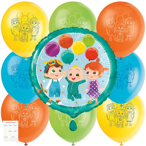 Unique Cocomelon Balloons Bundle - Cocomelon Themed Balloons Latex & Foil, Checklist - Cocomelon Birthday Decorations, Cocomelon Party Supplies, Cocomelon Party Decorations
