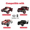 HobbyPark Pre-Glued 1/10 RC Short Course Truck Tires and Chrome Wheels 12mm Hex for Traxxas Slash 2wd 4x4 Vxl BL-2S Redcat Blackout SC Pro TR10 Losi 22S SCT 3S 4S Lipo Brushless Power (120mm Height)