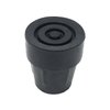 PCP Replacement Cane Tips, 1 inch / 2.5 cm Diameter (Black, Two Tips), Black, 1-Inch Diameter
