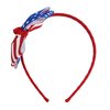MEEDEE American Flag Bow Headband Star Stripe Bowknot Headband Big Bow Grosgrain Ribbon Hair Hoop Headband for Girls Toddlers Girls Kids Party Cosplay Costume Headwear Makeup Handmade Hair Band